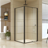 Semi Frameless Shower Screen (98~106)x 195cm & (89~92)x 195cm Side AS/NZS Glass - Front View