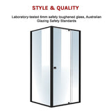 Semi Frameless Shower Screen (98~106)x 195cm & (89~92)x 195cm Side AS/NZS Glass
