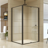 Semi Frameless Shower Screen (114~122)x 195cm & (98~101)x195cm Side AS/NZS Glass - Front View