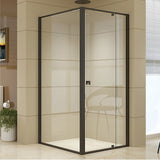 Semi Frameless Shower Screen (82~90)x 195cm & (98~101)x 195cm Side AS/NZS Glass - Front View