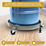 Drum Dolly 450kg 55 Gallon w Swivel Casters Heavy Duty Steel Frame Non Tipping - Extra Image