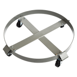 Drum Dolly 450kg 55 Gallon w Swivel Casters Heavy Duty Steel Frame Non Tipping - 45-Degree Angle