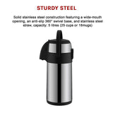 Air Pot for Tea Coffee 5L Pump Action Insulated Airpot Flask Drink Dispenser - Extra Image