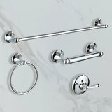 4 Piece Towel Bar Set Bath Accessories Bathroom Hardware - Front View