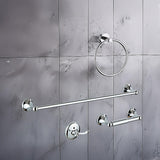 4 Piece Towel Bar Set Bath Accessories Bathroom Hardware - 45-Degree Angle