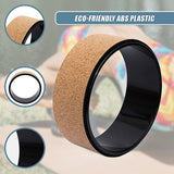 Yoga Pilates Wheel Cork Circle Prop Back Chest Hips Abdomen Stretch Roller - Low Angle