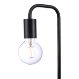 Modern Table lamp Desk Light Timber Base Bedside Bedroom Black - Top-Down View