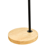 Modern Table lamp Desk Light Timber Base Bedside Bedroom Black - 45-Degree Angle