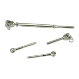 Stainless Steel Wire Rope DIY Balustrade Kit Jaw/Swage Fork Turnbuckle - 10 pack