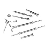 Stainless Steel Wire Rope DIY Balustrade Kit Jaw/Swage Fork Turnbuckle - 10 pack - Rear View
