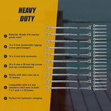 Stainless Steel Wire Rope DIY Balustrade Kit Jaw/Swage Fork Turnbuckle - 10 pack