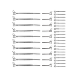 Stainless Steel Wire Rope DIY Balustrade Kit Jaw/Swage Fork Turnbuckle - 10 pack - Side View