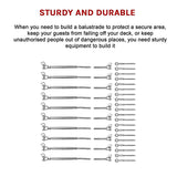 Stainless Steel Wire Rope DIY Balustrade Kit Jaw/Swage Fork Turnbuckle - 10 pack - Low Angle