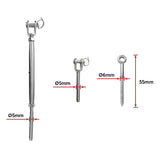 Stainless Steel Wire Rope DIY Balustrade Kit Jaw/Swage Fork Turnbuckle - 10 pack - Extra Image