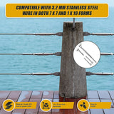 Stainless Steel Wire Rope DIY Balustrade Kit Jaw/Swage Fork Turnbuckle - 10 pack - Rear View