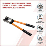6-50 mm2 Wire Crimper Cable Crimp Electric Tube Crimping Hand Tool Battery Lug - Side View