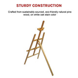 Pine Wood Easel Artist Art Display Painting Shop Tripod Stand Wedding - Top-Down View