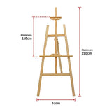 Pine Wood Easel Artist Art Display Painting Shop Tripod Stand Wedding - Low Angle