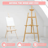 Pine Wood Easel Artist Art Display Painting Shop Tripod Stand Wedding - Extra Image