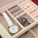 Jewellery Storage Box Girls Rings Necklaces Display Organiser Storage Case - 45-Degree Angle