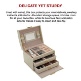 Jewellery Storage Box Girls Rings Necklaces Display Organiser Storage Case - Extra Image