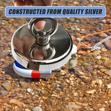 400Kg Salvage Strong Recovery Magnet Neodymium Hook Treasure Hunting Fishing - Low Angle