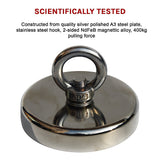 400Kg Salvage Strong Recovery Magnet Neodymium Hook Treasure Hunting Fishing - Extra Image