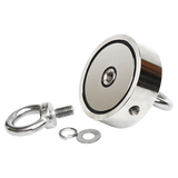 340Kg Salvage Strong Recovery Magnet Neodymium Hook Treasure Hunting Fishing - Top-Down View