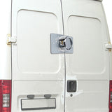 Van Door Lock With Brackets - Heavy Duty Security Vehicle Hasp Padlock - Front View