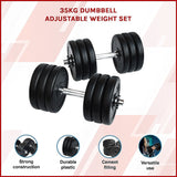 35KG Dumbbell Adjustable Weight Set - Side View