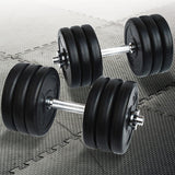 35KG Dumbbell Adjustable Weight Set - Top-Down View