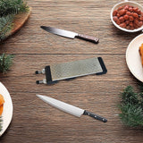 Double-Sided Diamond Knife Sharpeners Sharpening Stone W/ Stone Holder - Rear View