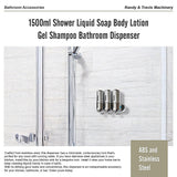 1500ml Shower Liquid Soap Body Lotion Gel Shampoo Bathroom Dispenser - Extra Image
