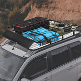 Universal Roof Rack Basket - Car Luggage Carrier Steel Cage Vehicle Cargo - Front View