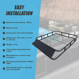Universal Roof Rack Basket - Car Luggage Carrier Steel Cage Vehicle Cargo - Extra Image