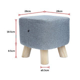 Fabric Ottoman Foot Stool Rest Pouffe Footstool Wood Storage Padded Seat - Extra Image