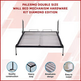 Palermo Double Size Wall Bed Mechanism Hardware Kit Diamond Edition - Side View