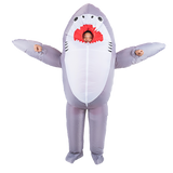 Shark Fancy Dress Fan Inflatable Costume Suit - Top-Down View