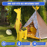 Giraffe Fancy Dress Fan Inflatable Costume Suit - Low Angle