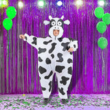 Cow Fancy Dress Fan Inflatable Costume Suit - Front View
