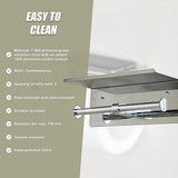Stainless Steel Double Toilet Paper Holder Towel Roll Tissue Rack Storage Shelf