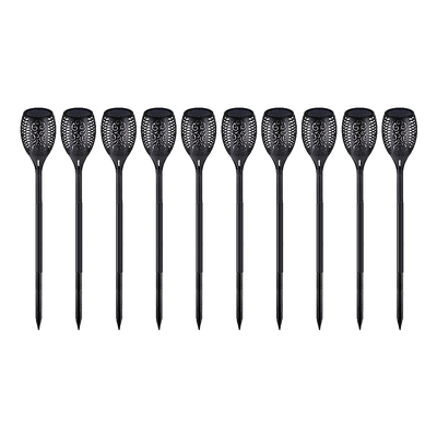10 Pack Solar Torch Lights 96 LED Flickering Lighting Dancing Flame Garden Lamp