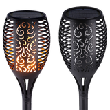 10 Pack Solar Torch Lights 96 LED Flickering Lighting Dancing Flame Garden Lamp - Close-Up Angle