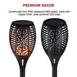 10 Pack Solar Torch Lights 96 LED Flickering Lighting Dancing Flame Garden Lamp - Extra Image
