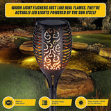 10 Pack Solar Torch Lights 96 LED Flickering Lighting Dancing Flame Garden Lamp - Extra Image