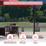 Outdoor Patio 4-Piece Cantilever Offset 3M Umbrella Base Stand Weight Water Sand - Top-Down View