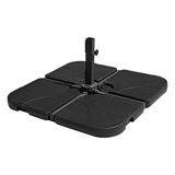 Outdoor Patio 4-Piece Cantilever Offset 3M Umbrella Base Stand Weight Water Sand - 45-Degree Angle