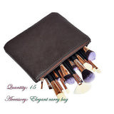 Soft 15Pcs Pro Face Powder Makeup Brushes Set Eyeshader Blending Highlight Tools