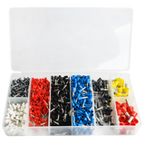 1200Pcs Bootlace Ferrule Crimper kit 0.25-10mm2 Cord End Ratchet Crimping Tool - 45-Degree Angle
