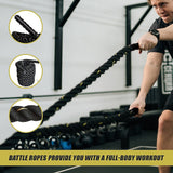 Battle Rope Dia 3.8cm x 9M length Poly Exercise Workout Strength Training - Rear View